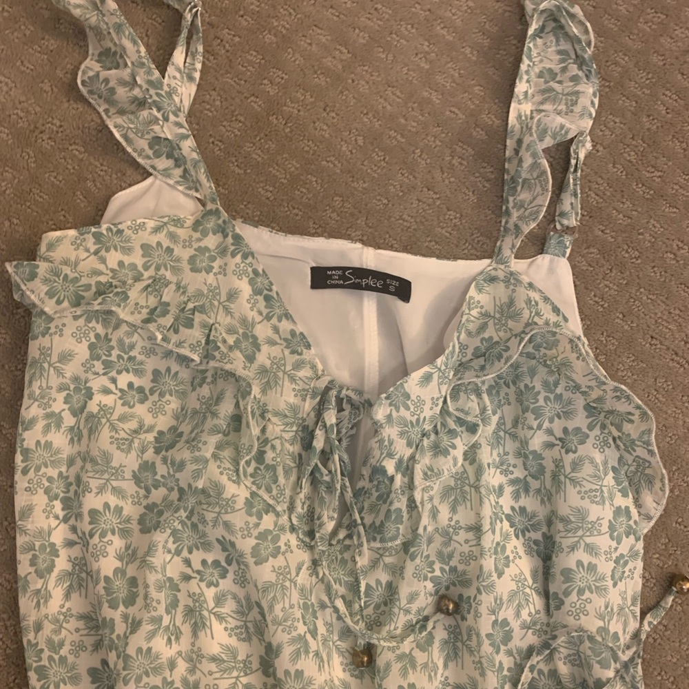 SIMPLEE RUFFLE MINI DRESS FLOUNCE HEM DRESS - Picture 6 of 8